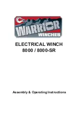 Warrior Winches 8000 Assembly & Operating Instructions предпросмотр