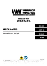 Preview for 1 page of Warrior Winches 8000EN Owner'S Manual