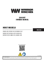 Preview for 1 page of Warrior Winches EH800-CAD Owner'S Manual