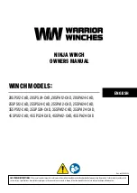 Preview for 1 page of Warrior Winches NINJA 20SPS12-CAD Owner'S Manual