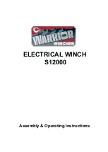 Preview for 1 page of Warrior Winches S12000 Assembly & Operating Instructions