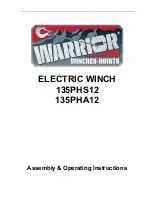 WARRIOR 135PHS12 Assembly & Operating Instructions preview