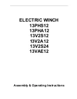 WARRIOR 13PHS12 Assembly & Operating Instructions preview