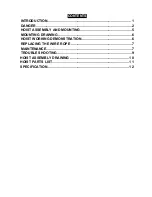 Preview for 2 page of WARRIOR 260EHLW12 Assembly & Operating Instruction