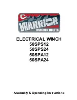 WARRIOR 50SPA12 Assembly & Operating Instructions preview