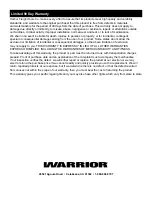 Preview for 12 page of WARRIOR 56434 Owner'S Manual & Safety Instructions