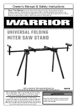 Preview for 1 page of WARRIOR 56478 Owner'S Manual & Safety Instructions