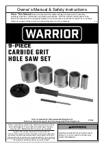 WARRIOR 57708 Owner'S Manual & Safety Instructions preview