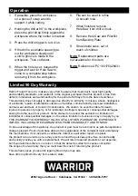 Preview for 4 page of WARRIOR 57708 Owner'S Manual & Safety Instructions