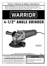 Preview for 1 page of WARRIOR 58089 Owner'S Manual & Safety Instructions