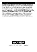 Preview for 12 page of WARRIOR 58258 Owner'S Manual & Safety Instructions