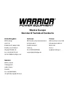 Preview for 82 page of WARRIOR 6000S Operating Manual