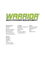 Предварительный просмотр 4 страницы WARRIOR MWEP82423M Quick Start Manual