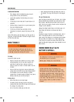 Preview for 16 page of WARRIOR WEP8190CS Operator'S Manual