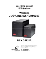 Предварительный просмотр 1 страницы Wartsila Jovyline 1200 Operating Manual