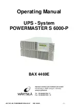 Preview for 1 page of WÄRTSILÄ JOVYATLAS POWERMASTER S 6000 Operating Manual