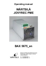 Preview for 25 page of WÄRTSILÄ JOVYREC D600 G120/10 Operating Manual