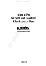 Warwick RockBass Alien Standard Acoustic Bass Manual preview