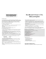 Warwick RockBoard Power LT XL Manual preview