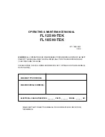 Wascomat FL 125 HI-TEK Operating & Maintenance Manual preview