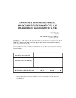 Wascomat Flex-O-Matic FL 125 Operating & Maintenance Manual preview