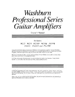 Preview for 1 page of Washburn PG12 Owner'S Manual