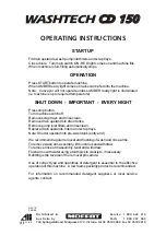 Предварительный просмотр 4 страницы Washtech CD 150 Operator'S Manual