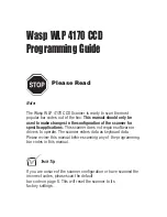 Preview for 1 page of Wasp WLP 4170 Programming Manual