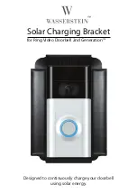 Предварительный просмотр 1 страницы Wasserstein Solar Charging Bracket for Ring Video Doorbell 2nd... Manual