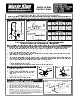 Waste King 2000 Installation Instructions Manual preview
