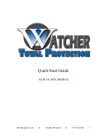 Preview for 1 page of Watcher XL Plus Mini Quick Start Manual