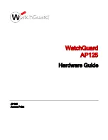 Preview for 1 page of Watchguard AP125 Hardware Manual