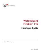 Preview for 1 page of Watchguard Firebox T15 Hardware Manual