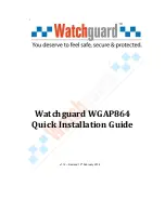 Preview for 1 page of Watchguard WGAP864 Quick Installation Manual