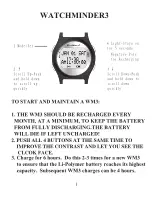 Preview for 1 page of WatchMinder 3 Instructions Manual