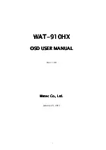 Preview for 1 page of Watec WAT-910HX User Manual