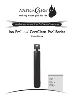 Water Care CareClear Pro Series Installation Instructions & Owner'S Manual preview