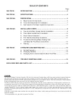 Preview for 2 page of Water Care RO35 Installation, Operation & Service Manual