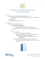 Water Control PS-5 Troubleshooting And Maintenance Manual preview