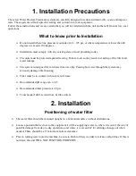 Preview for 2 page of Water Doctors Food Service Filtration Systems Installation Manual