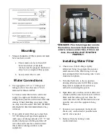 Preview for 3 page of Water Doctors Food Service Filtration Systems Installation Manual