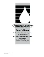 Water Factory Systems FaucetMATE Owner'S Manual preview