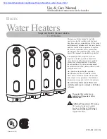 Preview for 1 page of Water Heater Innovations 15 Use & Care Manual