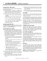 Preview for 10 page of Water Maze ALPHA-1500 Operator'S Manual