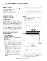 Preview for 12 page of Water Maze ALPHA-1500 Operator'S Manual