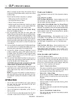 Preview for 10 page of Water Maze CLP Series Operator'S Manual