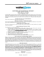 Preview for 99 page of Water Maze CLP Series Operator'S Manual