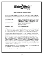 Preview for 29 page of Water Right Sanitizer Plus ASP1-1044 Installation Instructions & Owner'S Manual