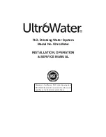 Preview for 1 page of Water Right UltroWater Installation, Operation & Service Manual