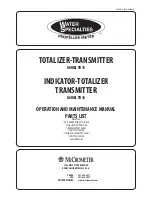 Preview for 1 page of Water Specialties TR15 Operation And Maintenance Manual